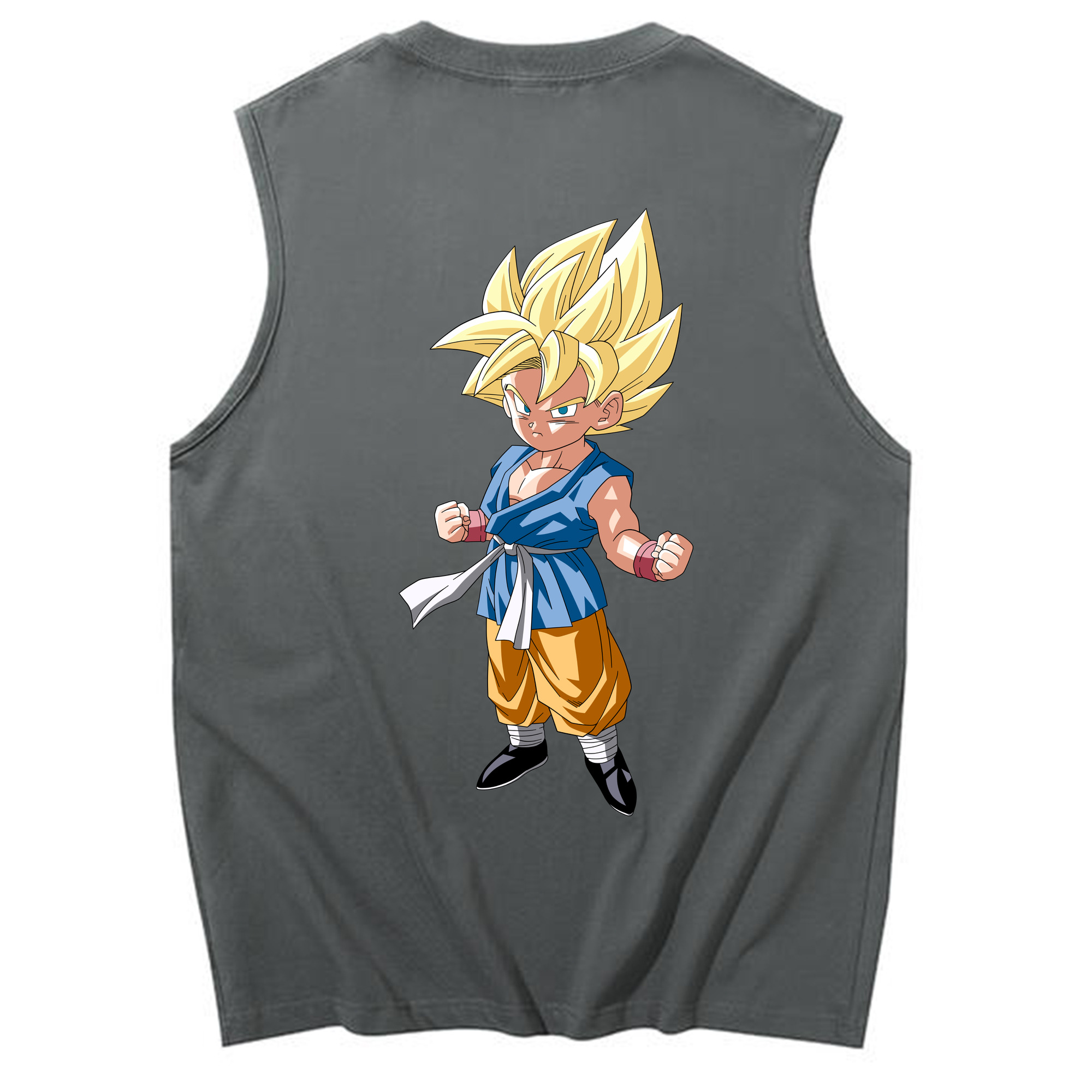 （画像用） ドラゴンボール 孫 悟飯（そんごはん）DRAGON BALL Son Gohan コットン100％タンクトップ（背面プリント）